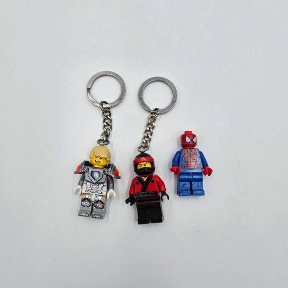 Lego Keychains Nexo Knights Lance 853524 Kai Ninjago And Spider Man Mini Figure - Picture 2 of 5